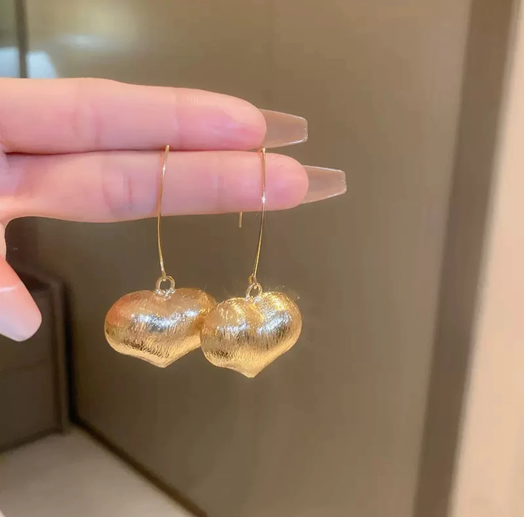 钛钢耳饰 LIN小白-小精致 自留款简约法式爱心复古耳环