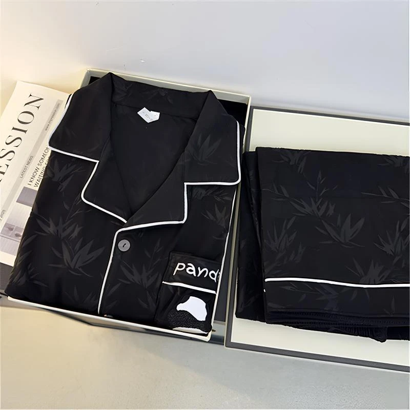 男士睡衣秋冬季加厚保暖德绒长袖轻奢高级感可外穿熊猫家居服套装