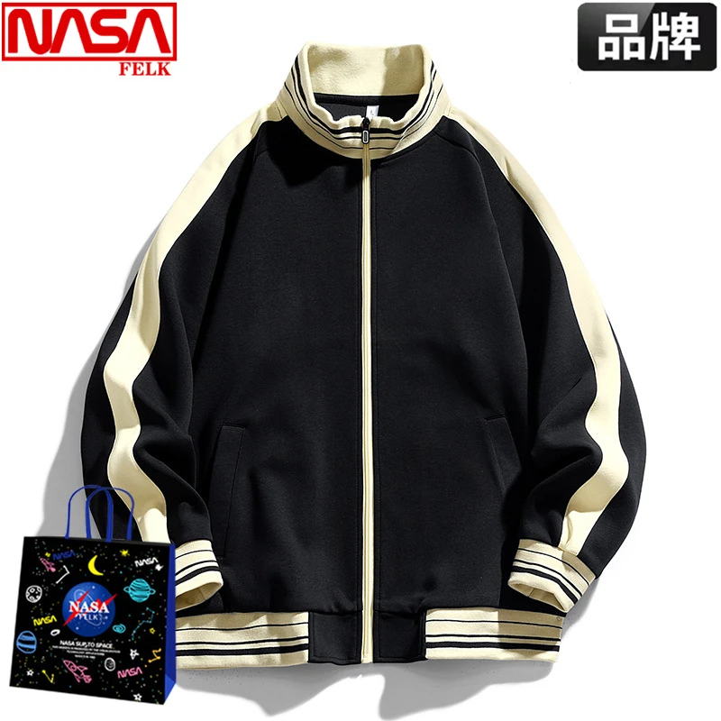 NASA联名夹克男潮牌休闲宽松立领运动棒球服外衣高级感上档次外套