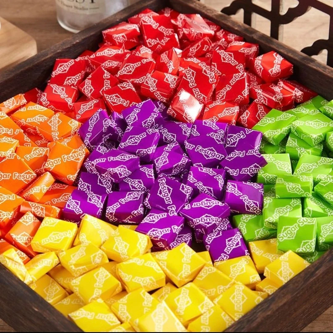 瑞士糖网红零食软糖混合水果味美味酸甜结婚庆喜糖果柠檬味方块糖