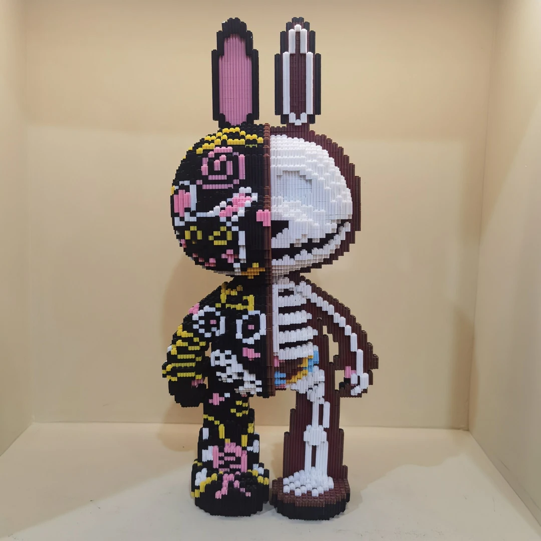 萌查克拉M8003-【萌拼潮玩】MOMO雷劈兔 益智拼装积木玩具亲子互动