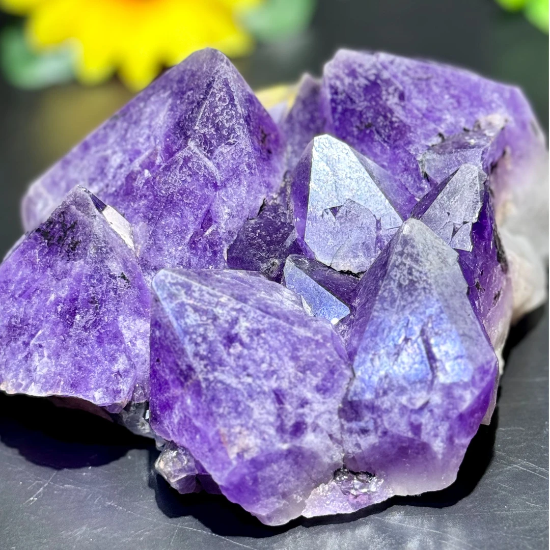 天然巴西紫水晶原矿料摆件招偏财紫晶原石矿物石