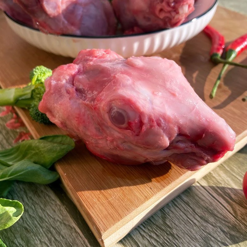 新鲜兔头冷冻兔脑壳现杀生鲜速冻大兔子头生兔头真空包装散养