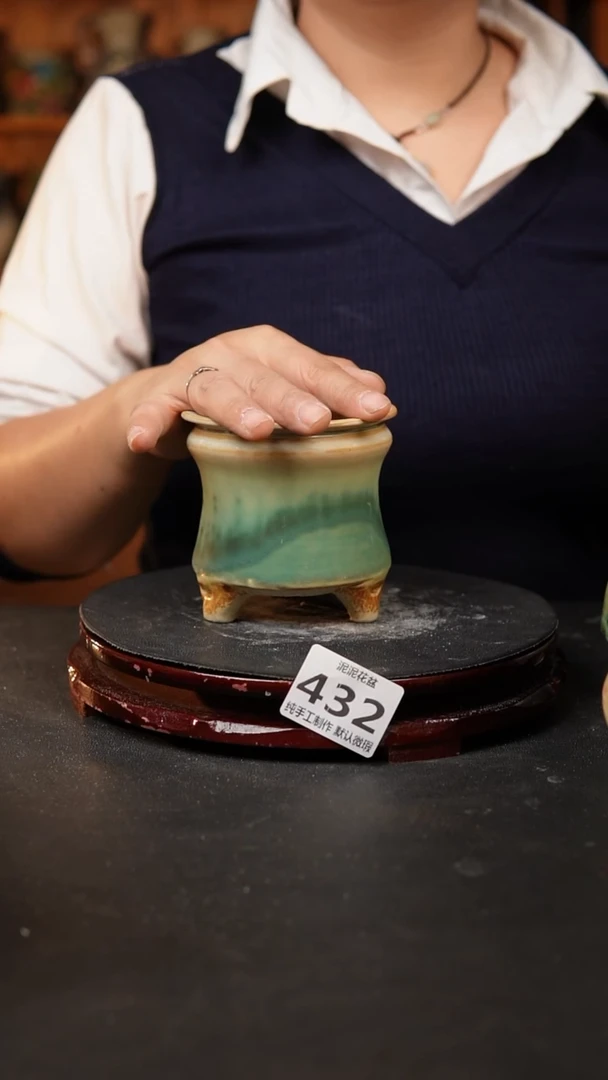 【闪购商品】瓷片432  泥泥手工花盆口7