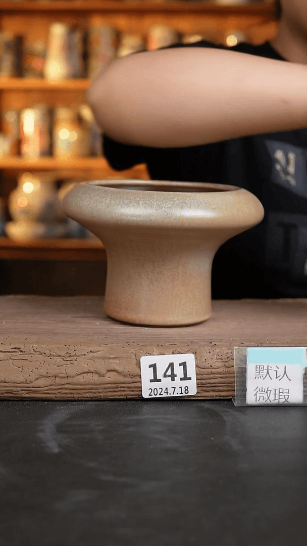 【闪购商品】瓷片141泥泥手工花盆口12高11