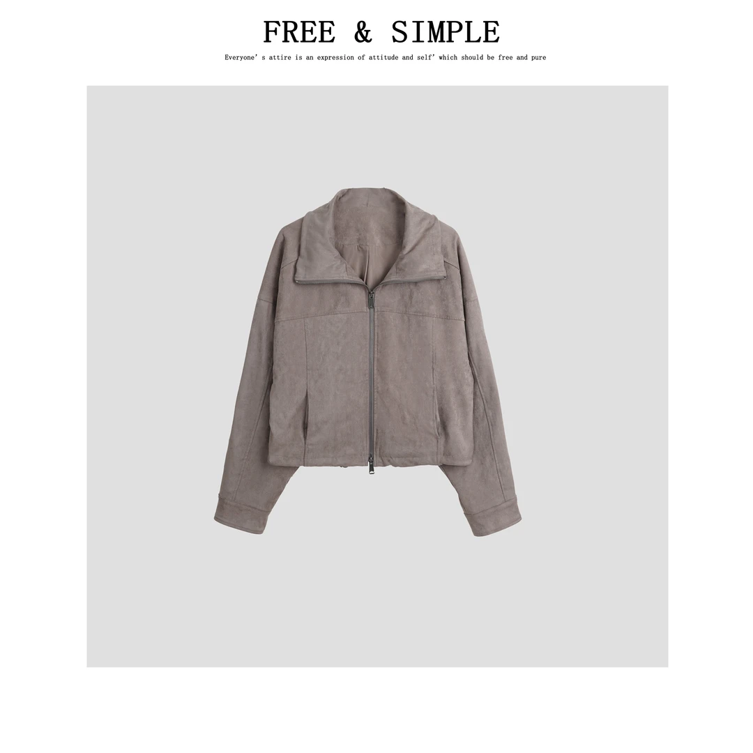 【FreeSimple】'本色'24年春机车款时尚机车工装风短款外套-K027
