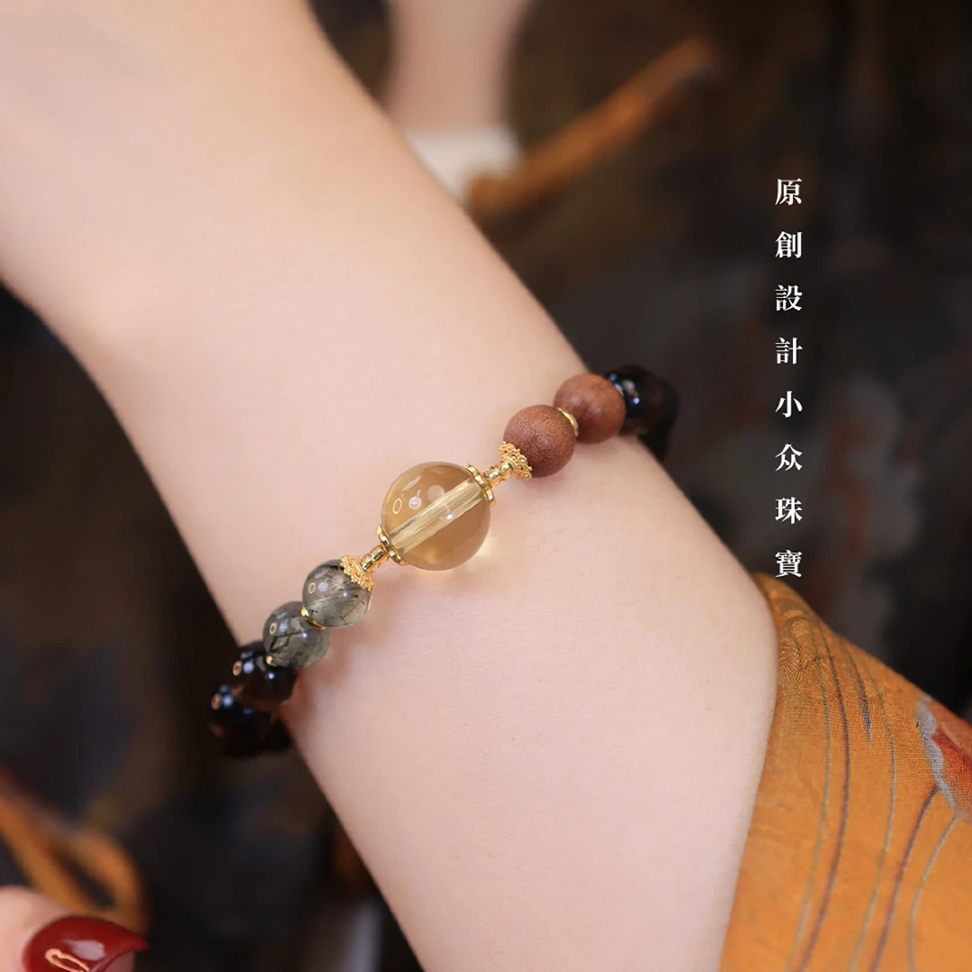 【五行调候】天然水晶手链五行调侯金木水火元素手串（多样性发一）