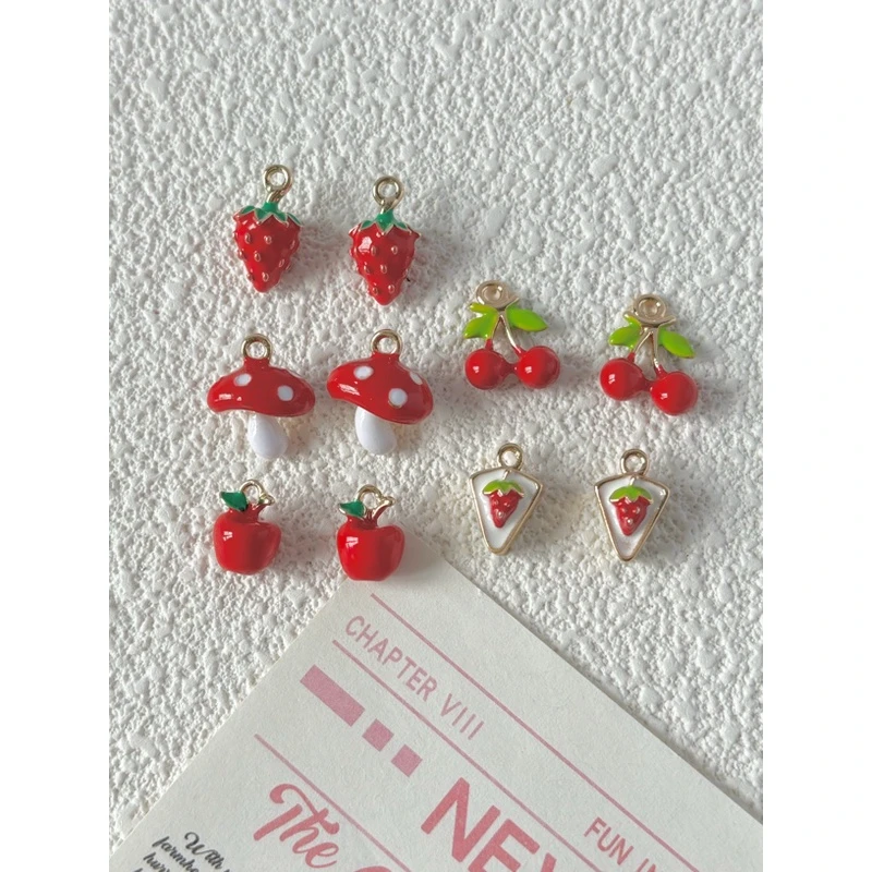 【高级可爱红色系】P01-90新款合金手工Diy材料手机链配件手作网红