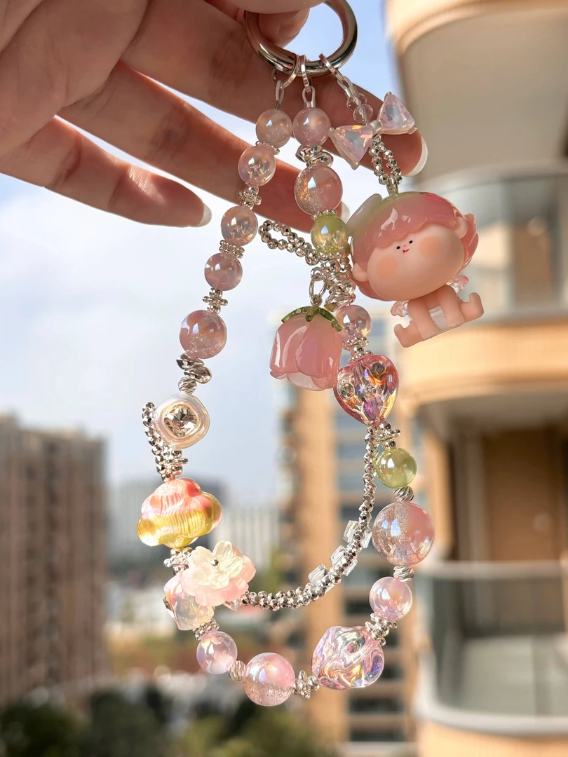 A181-270青青优选手机链DIY材料手工彩色ins时尚可爱创意爱心卡通