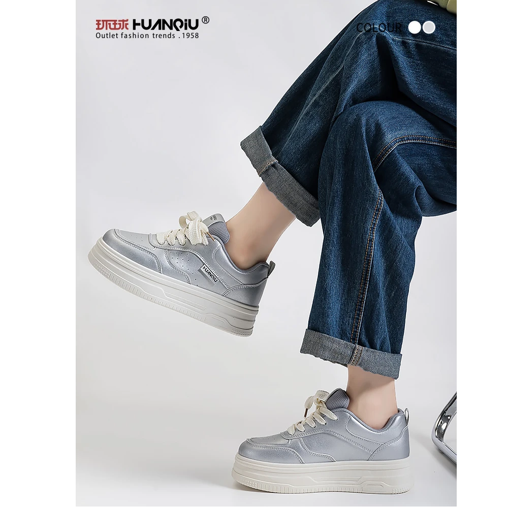 HUANQIU/环球增高5厘米新款运动休闲厚底透气百搭女鞋