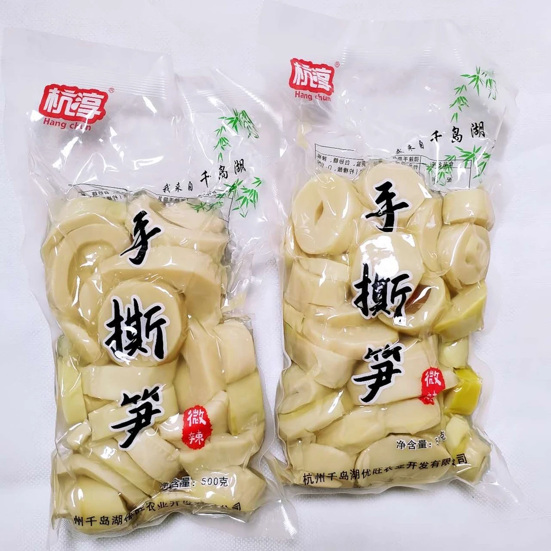 杭淳QQ笋肉 微辣口味营养开胃方便即食天然新鲜竹笋制作500克
