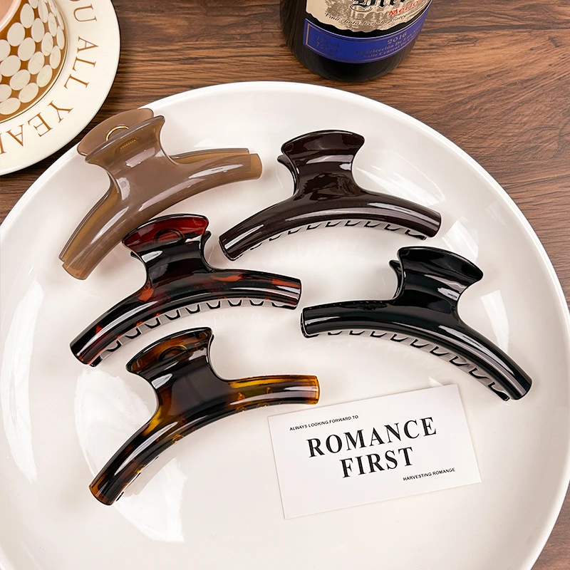 655-韩版大号抓夹一字气质马尾发抓简约优雅后脑勺盘发夹