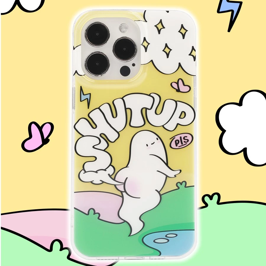 悟望初品请闭嘴谢谢幽灵手机壳趣味原创苹果14iPhone13Pro Max