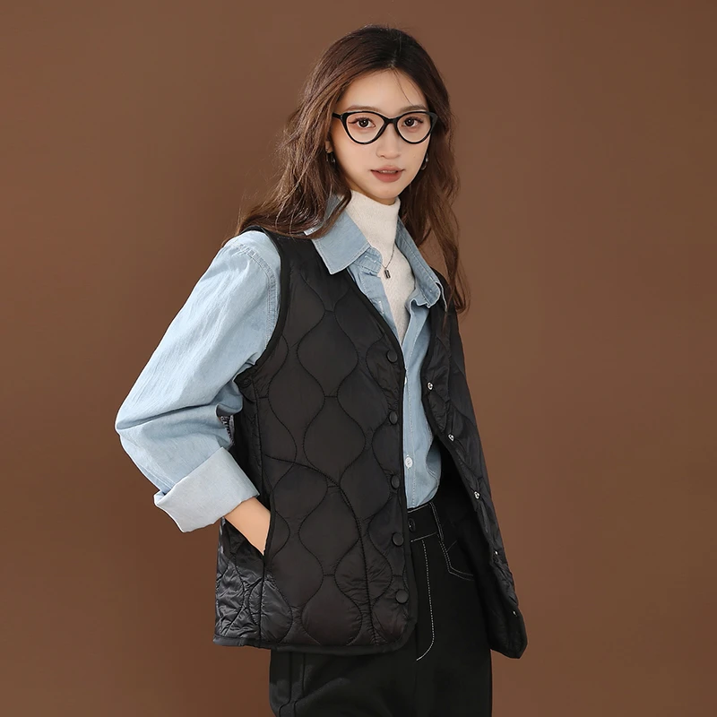 马甲轻薄保暖！新款驼绒马夹坎肩男女同款休闲秋冬季1110