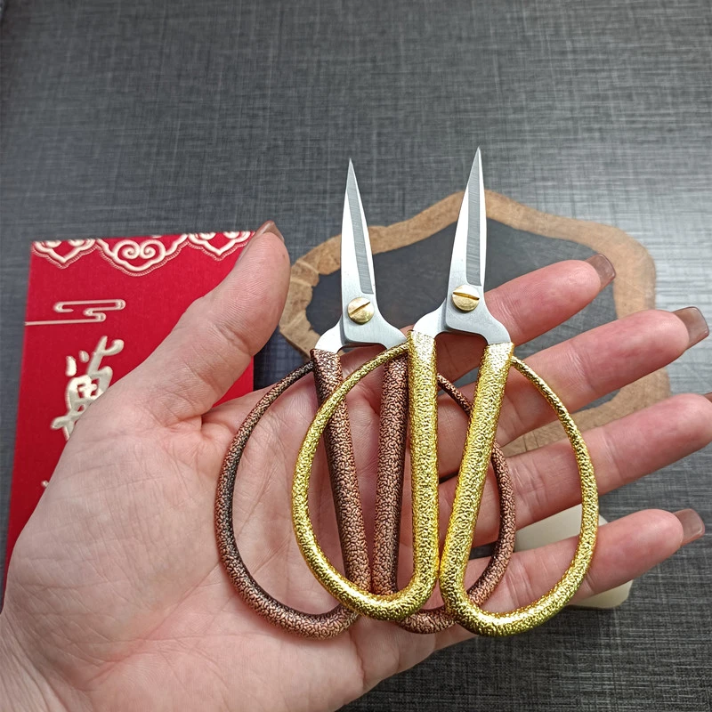 不锈钢龙凤剪刀手工剪纸剪窗花裁缝家用剪开业剪彩结婚美发流海