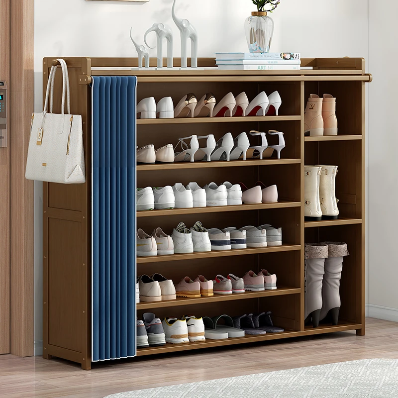 鞋柜推荐家用门口玄关楼道简易防尘大容量可调节鞋架子省空间神器