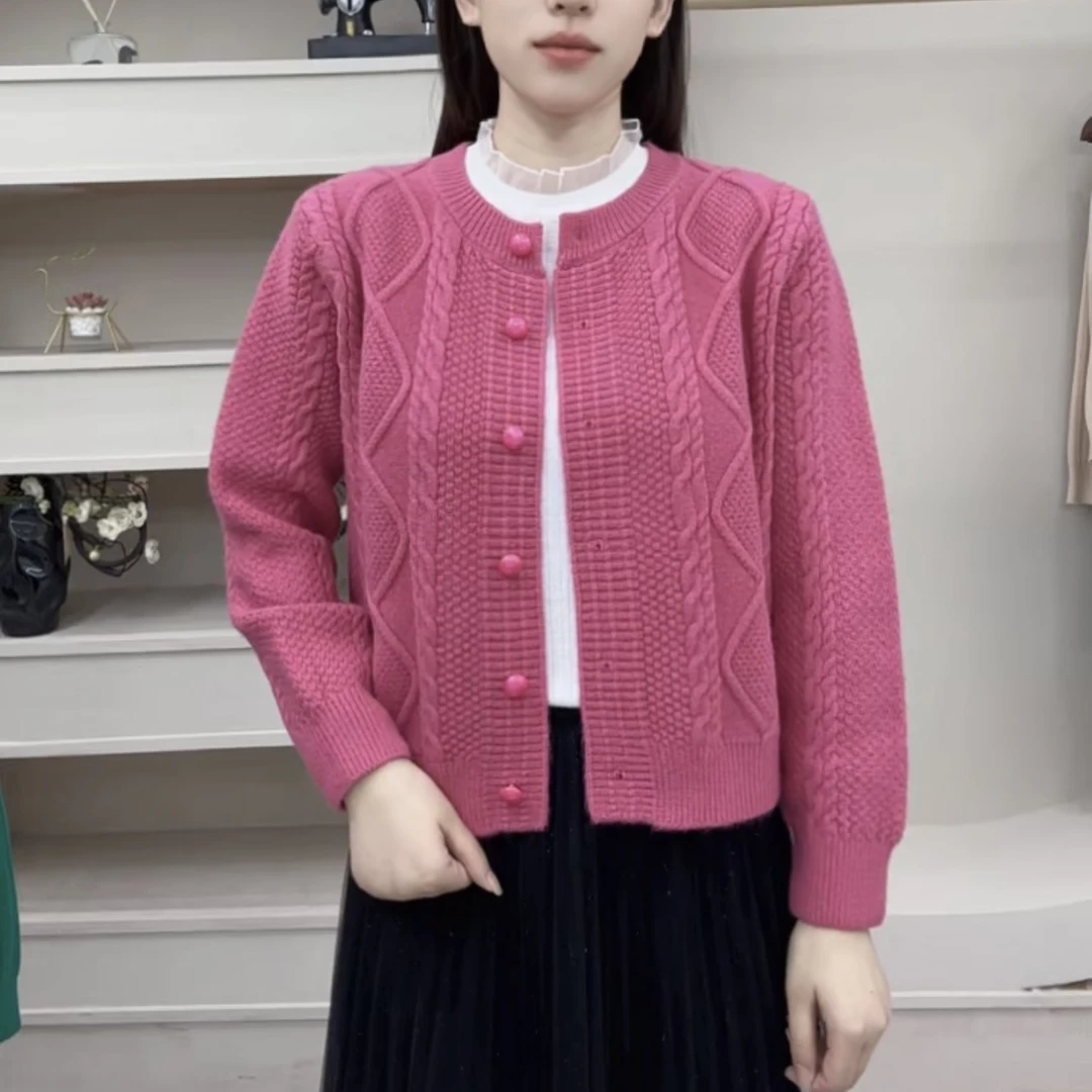 2025秋季新款毛衣针织衫香风宽松开衫时尚减龄上衣外套百搭