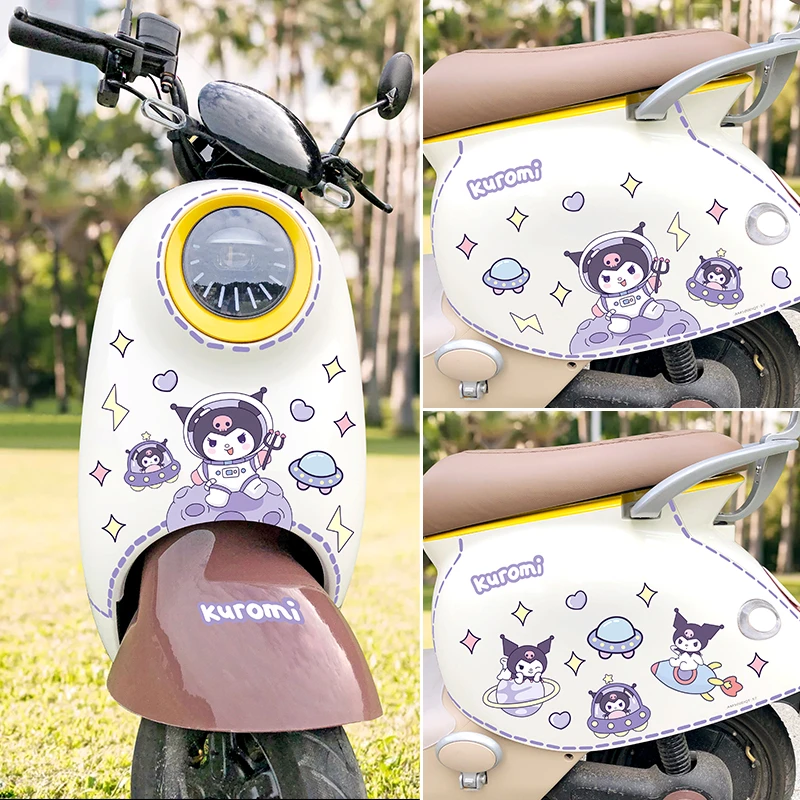 卡通宇航员电动车刮痕遮挡装饰个性贴可爱趣味电瓶车遮盖刮痕贴纸