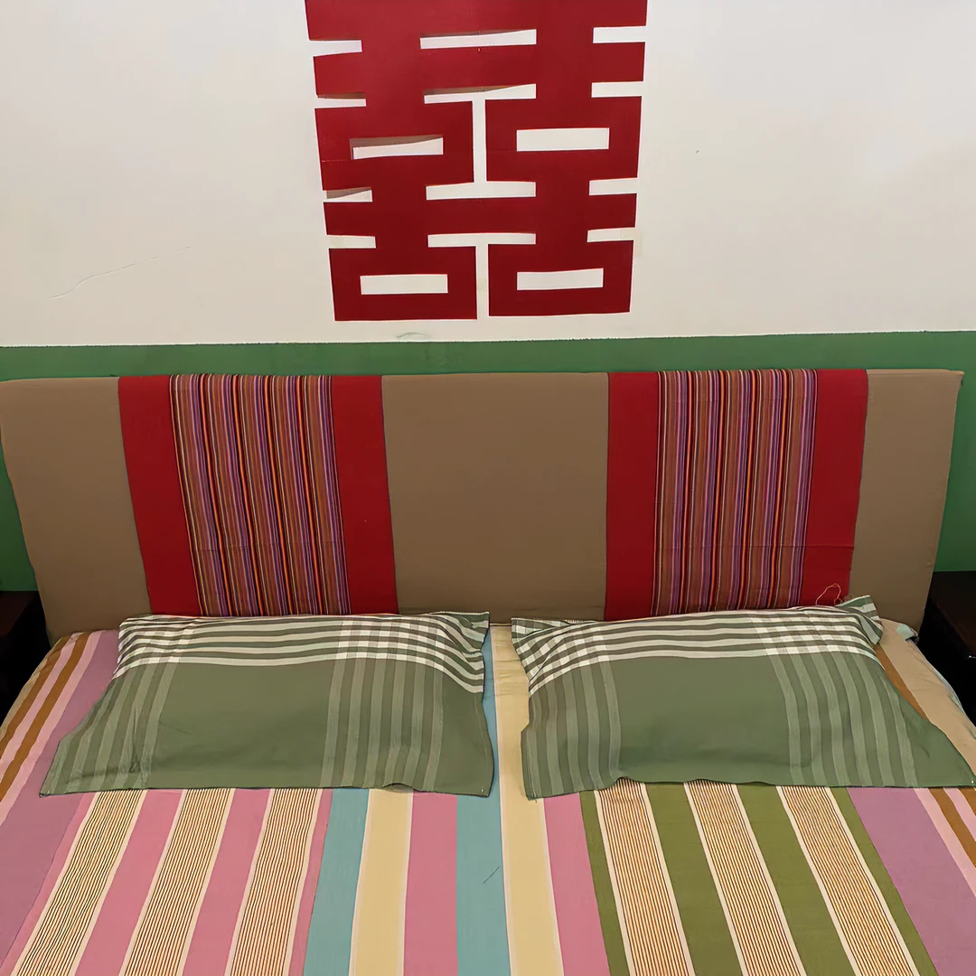 全棉格子手工斜纹粗布枕巾加厚加大四季通用盖巾