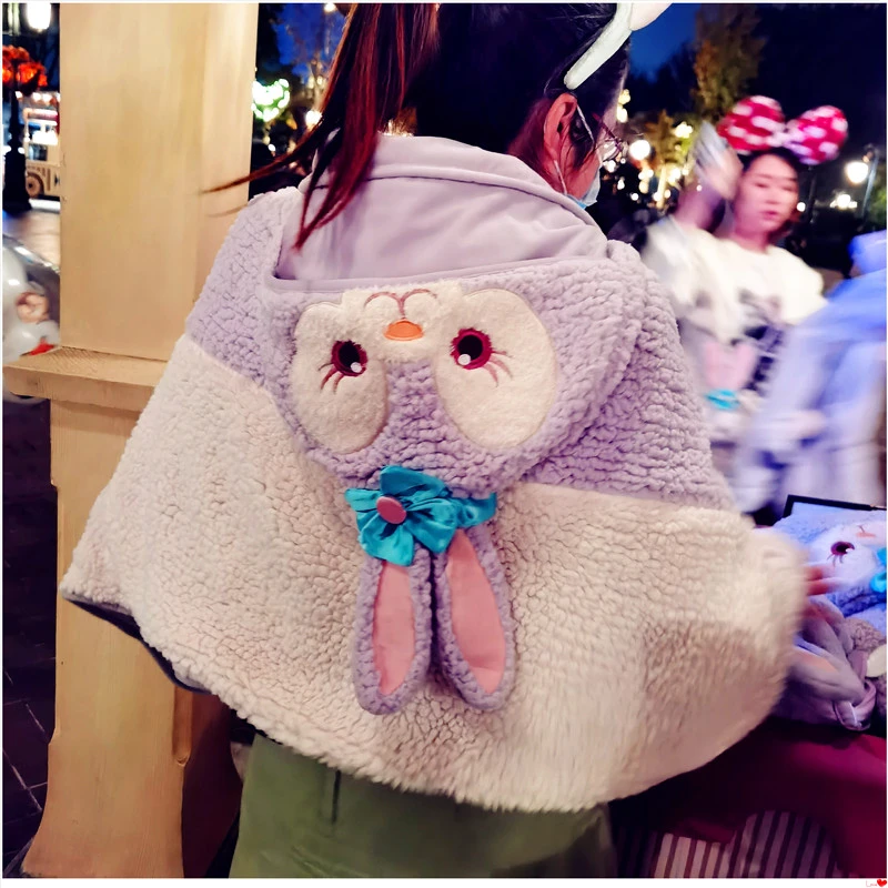 连帽披肩毛毯抱枕靠垫二合一