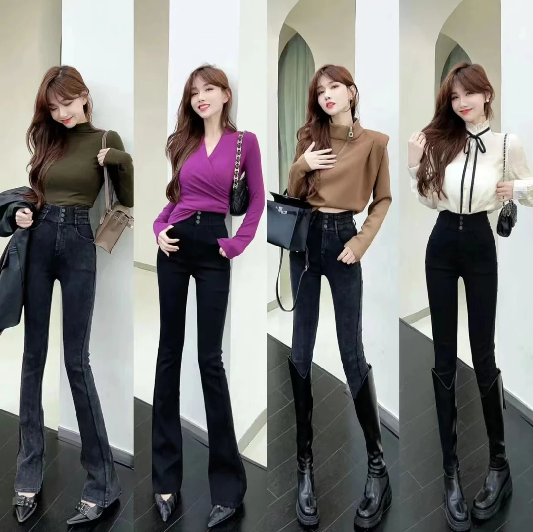 JUST CC [万能百搭】收腰腿精小黑裤