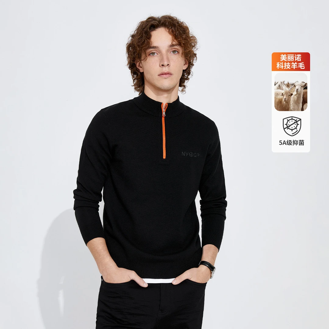 Navigare/纳维凯尔男士春秋舒适休闲长袖户外保暖毛衣1144043205