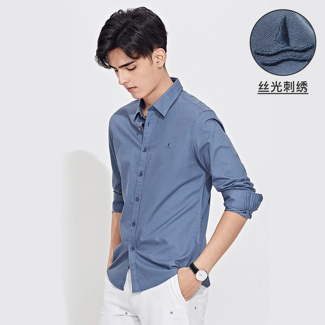 Navigare/纳维凯尔意大利小帆船男士休闲纯棉长袖衬衫1033002011