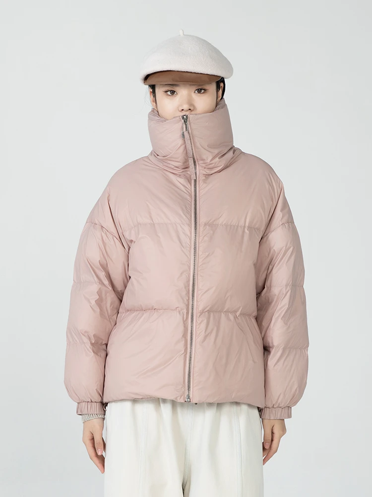 女装瑕疵品503241061宽松时尚百搭休闲加厚立领羽绒服女