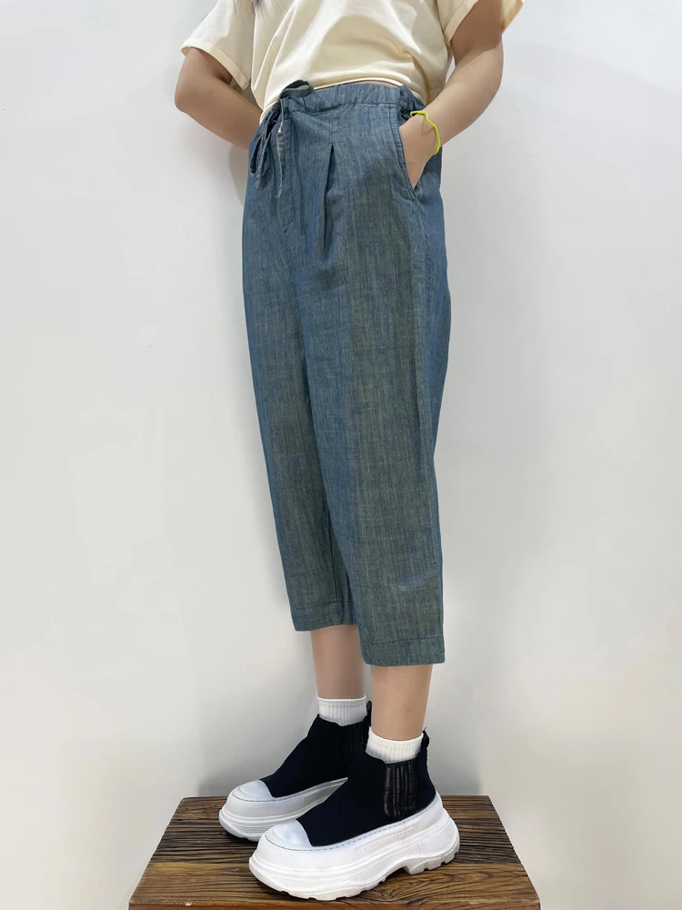 J女装瑕疵品6210821七分裤夏季宽松短款运动户外百搭休闲款女士