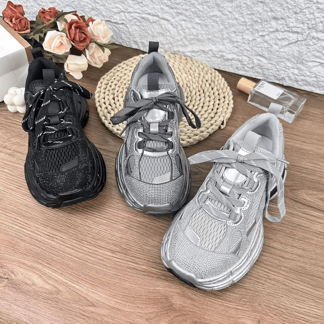 春夏季新品时尚百搭休闲老爹鞋气质厚底软底冷粘工艺透气E53//LYX