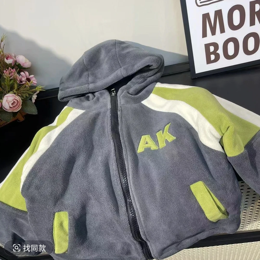 L46韩版拼接夹棉外套