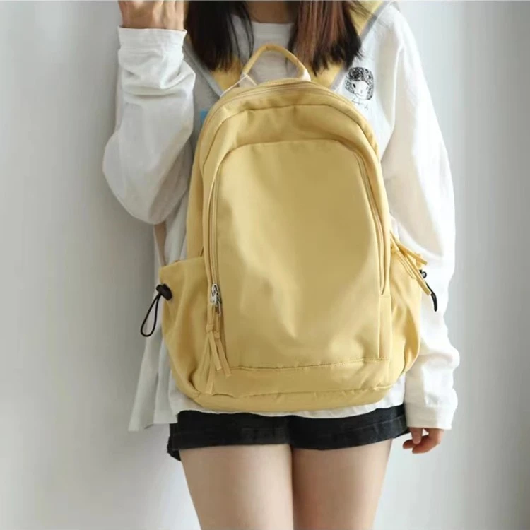糖果纯色大容量双肩包女休闲书包初中女生大学生背包女士双肩包