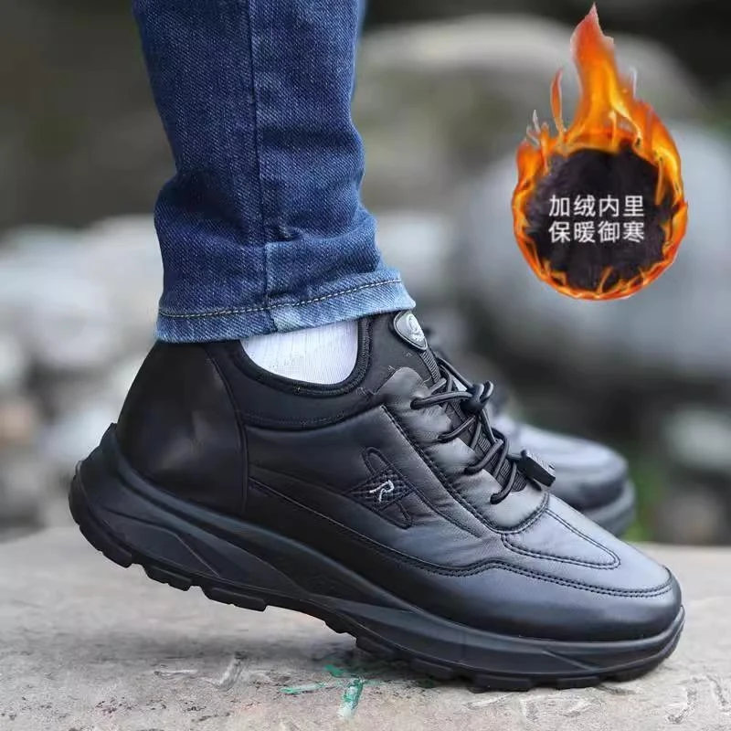 棉鞋男冬季加绒加厚保暖新款运动中老年爸男款加绒低帮老北京棉鞋