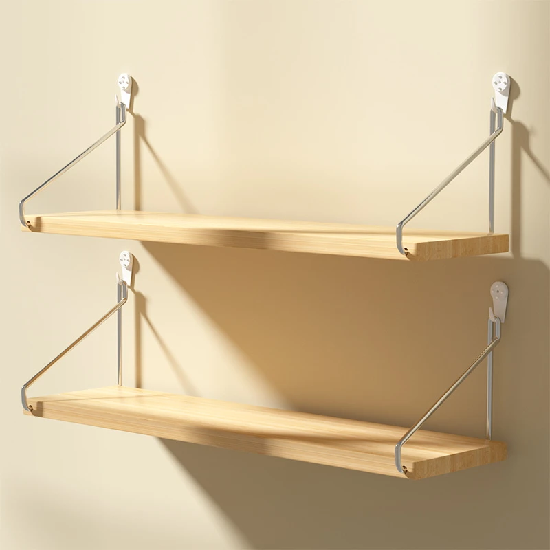 免打孔墙上置物架卧室床头客厅墙面收纳架墙壁挂式隔板路由器架子