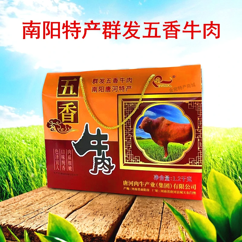 南阳特产五香牛肉200克*6袋礼盒装唐河群发牛肉牛腱即食河南
