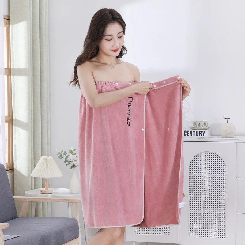 家帮手  抹胸浴裙成人女家用洗澡裹巾速干加厚吸水可穿可裹可调节