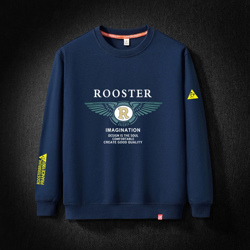 法莱尔公鸡卫衣秋冬新款宽松圆领休闲百搭青少年潮牌加绒加厚上衣