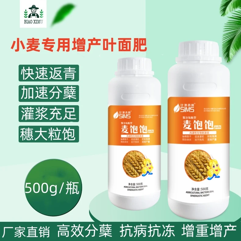 小麦高产叶面肥麦黄金增产促进分蘖加速灌浆抗病抗冻籽粒饱满