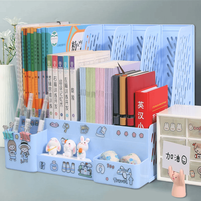 桌面办公用品文件框书立架子多层办公室文件夹收纳盒文件架
