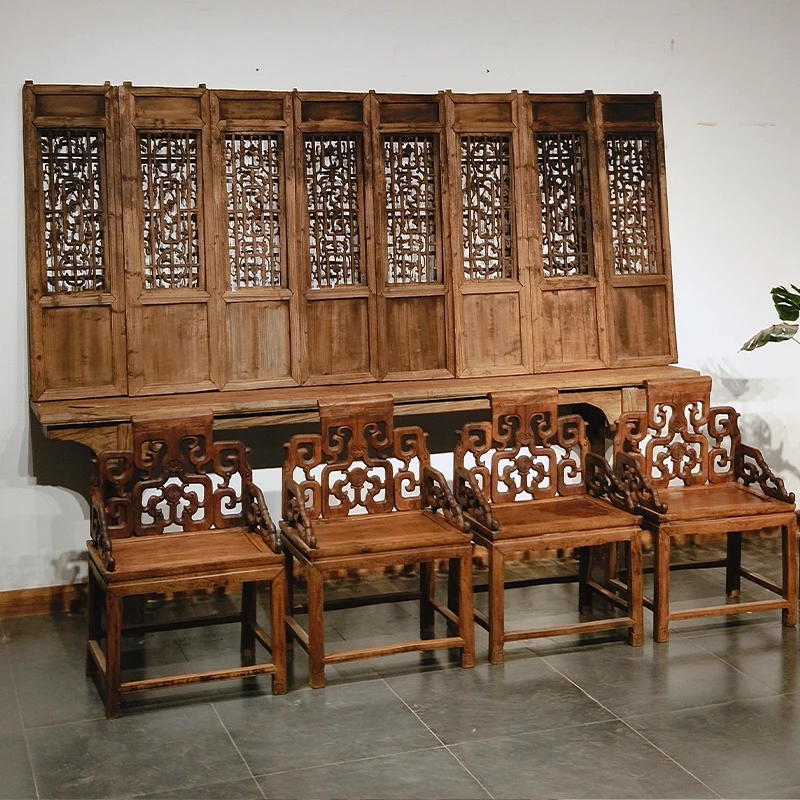 太师椅4把客厅阳台老家具明清家具老物件古典复古家用雕花新中式