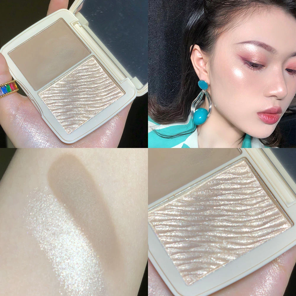 【送高光刷】NOVO高光修容一体盘修饰侧影提亮粉脸部透亮双色细腻