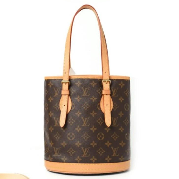 95新 LouisVuitton/路易威登 【专属】LV老花香槟小水桶 植鞣革更新