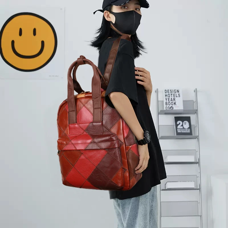 背包女士双肩包包真皮2024新款多功能旅游手提书包45到55一包专用