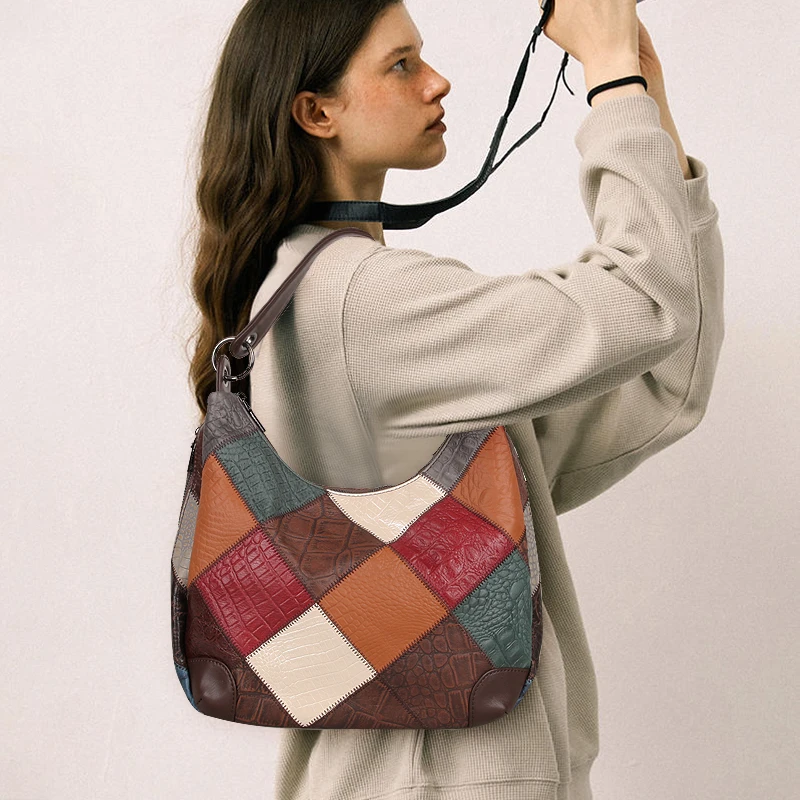 包包女单肩包大容量2025新款潮流复古真皮斜挎包托特百搭休闲时尚