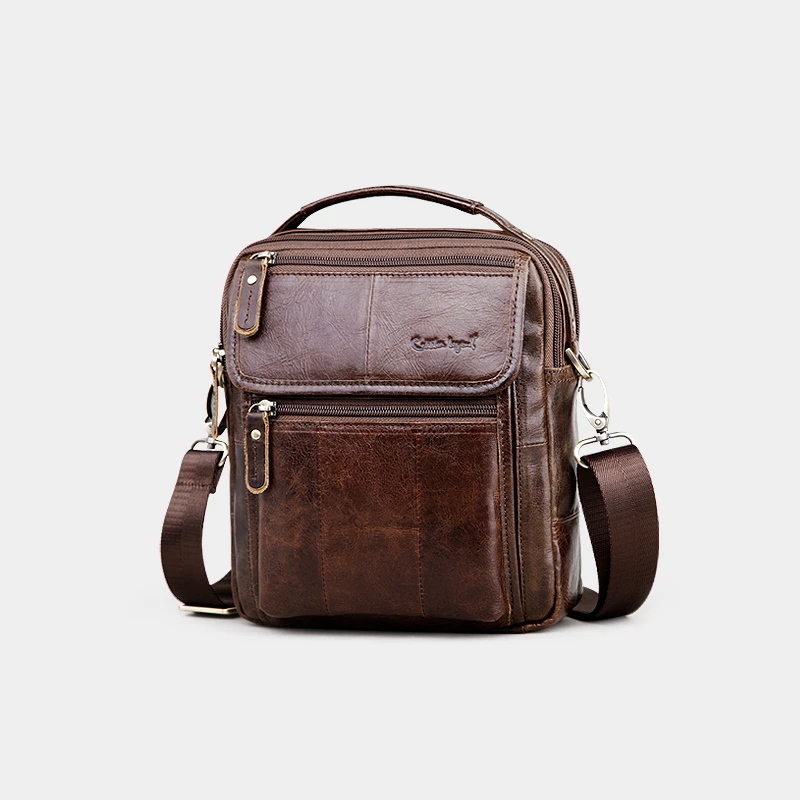 手提包2024新款男士复古真皮商务单肩包斜挎包夏天休闲牛皮包男包