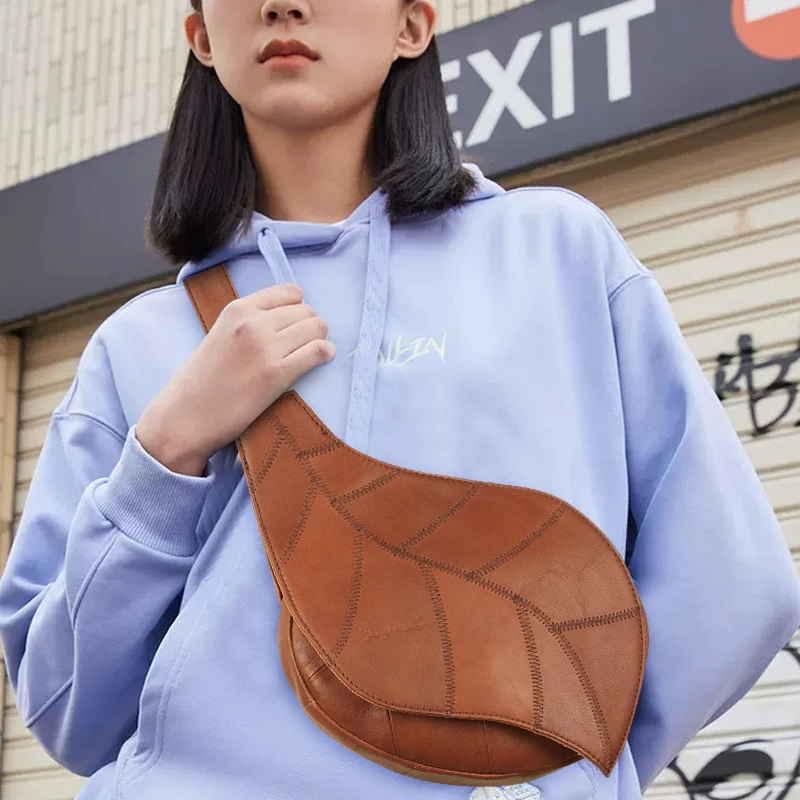 皮匠传奇2025新款纯色复古休闲腰包时尚单肩斜跨包包盖手机包百搭