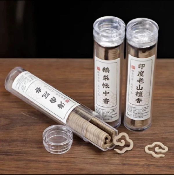 鹅帐中香檀香无粘粉龙涎香盘香天然沉香家用卧房香薰香炉插香