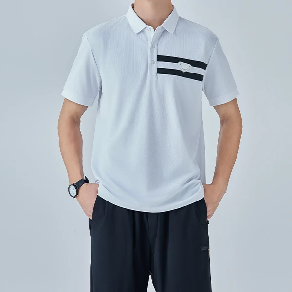 【胡轩108推荐】80支轻商务含桑蚕丝翻领短袖Polo衫Y102320304101