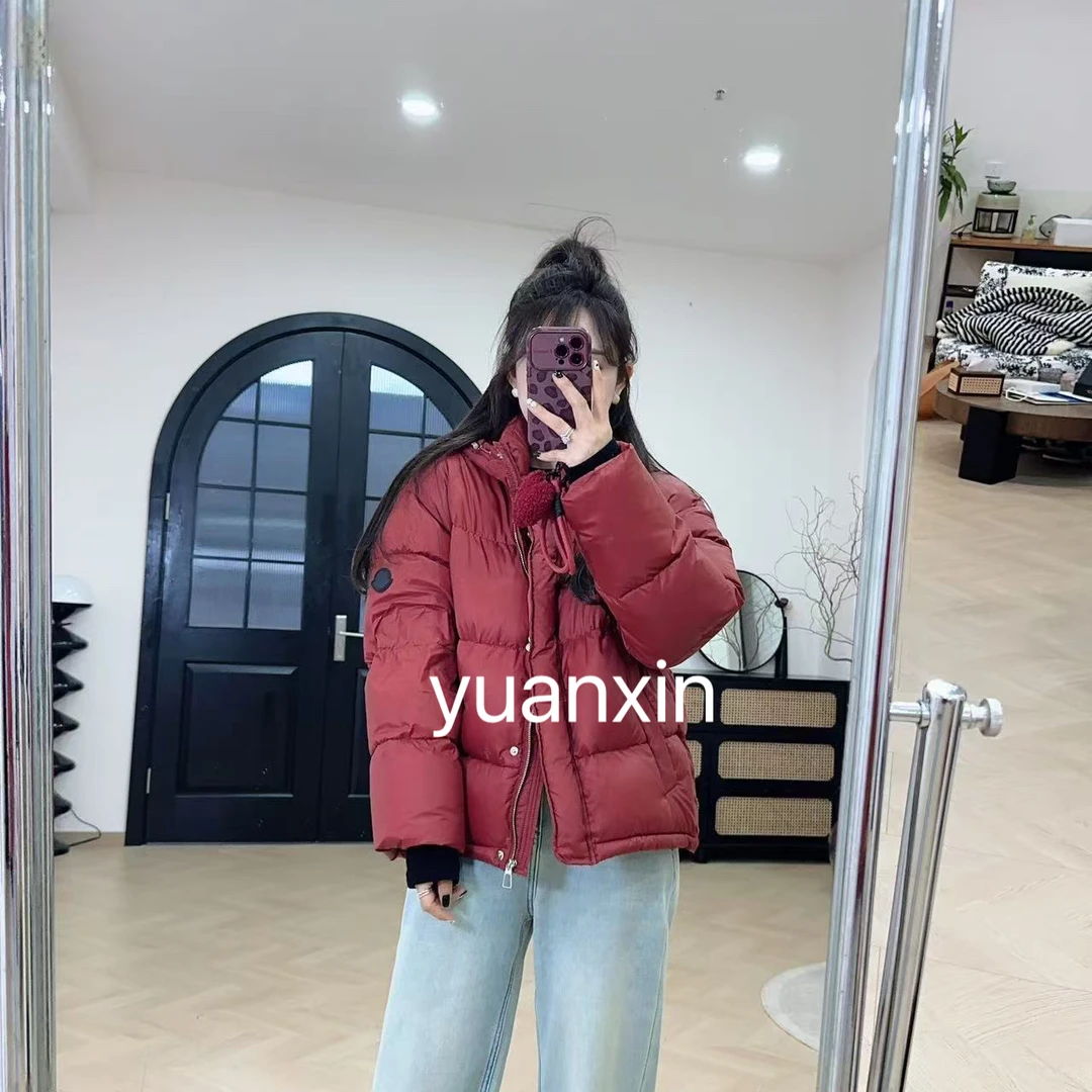 YX六 YRF201117新款手臂皮标戴帽休闲羽绒服百搭时尚韩版