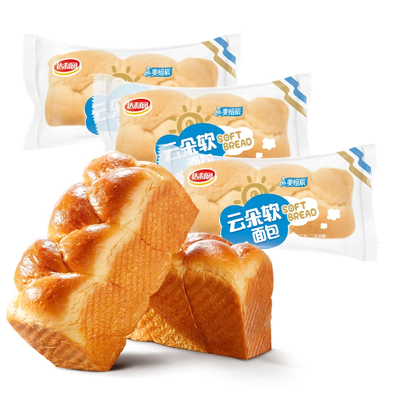 【9天短保】达利园美焙辰云朵软面包早餐解馋办公室零食300g*3包
